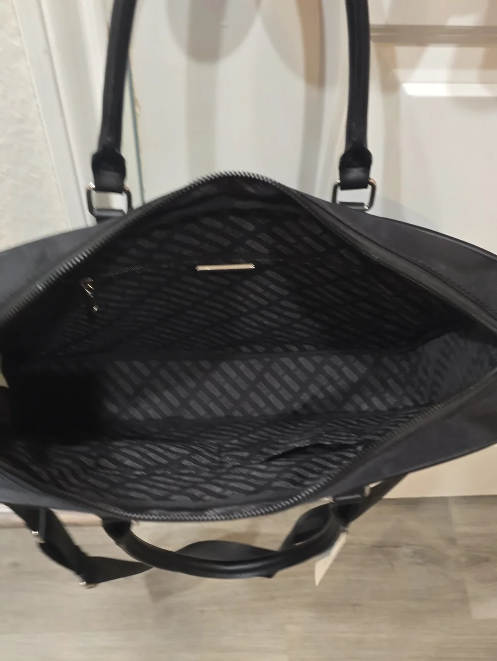 Steve Madden BLaken Nylon Briefcase/Laptop Bag- Black